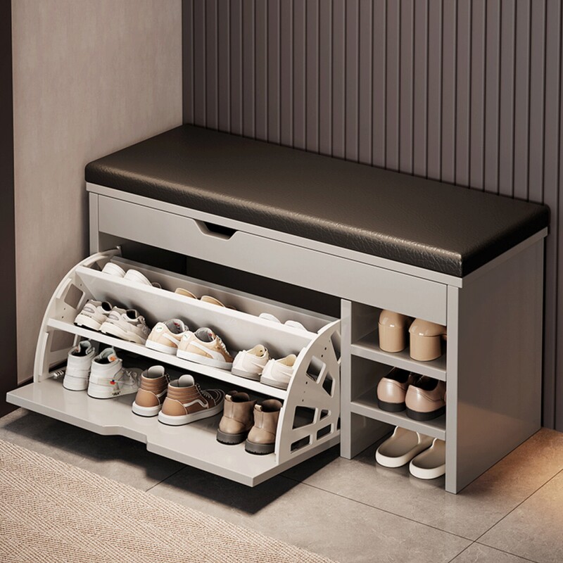 2026爆款鞋架楼道家用门口换鞋凳出租房入户多层简易防尘翻斗鞋柜