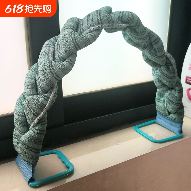 浴美净搓背拉背麻花辫韩式长条搓洗澡巾沐浴擦强力去角质搓背神器