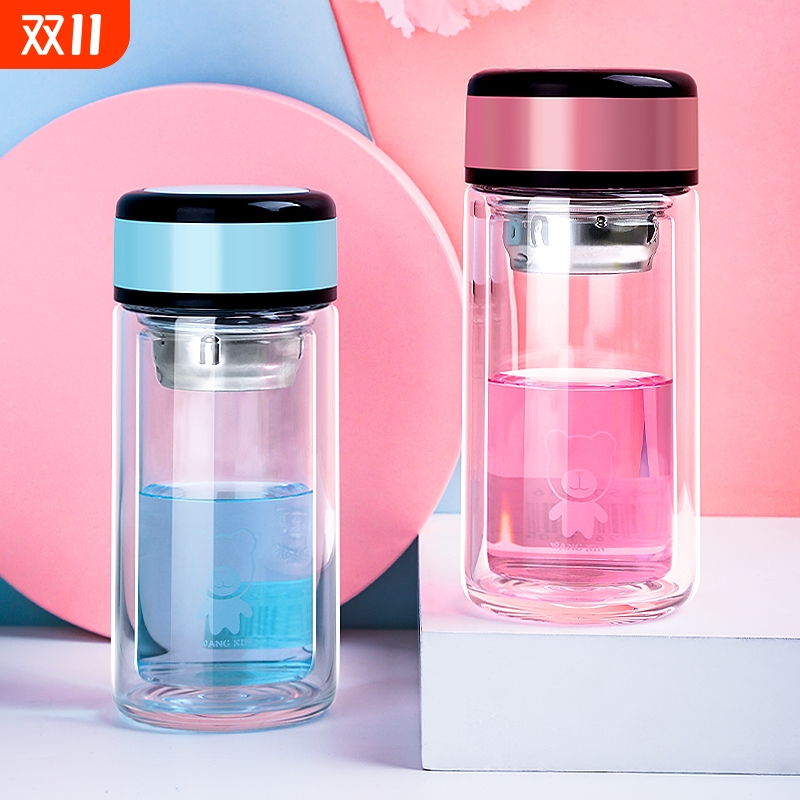 皖星防爆裂玻璃水杯隔热便携