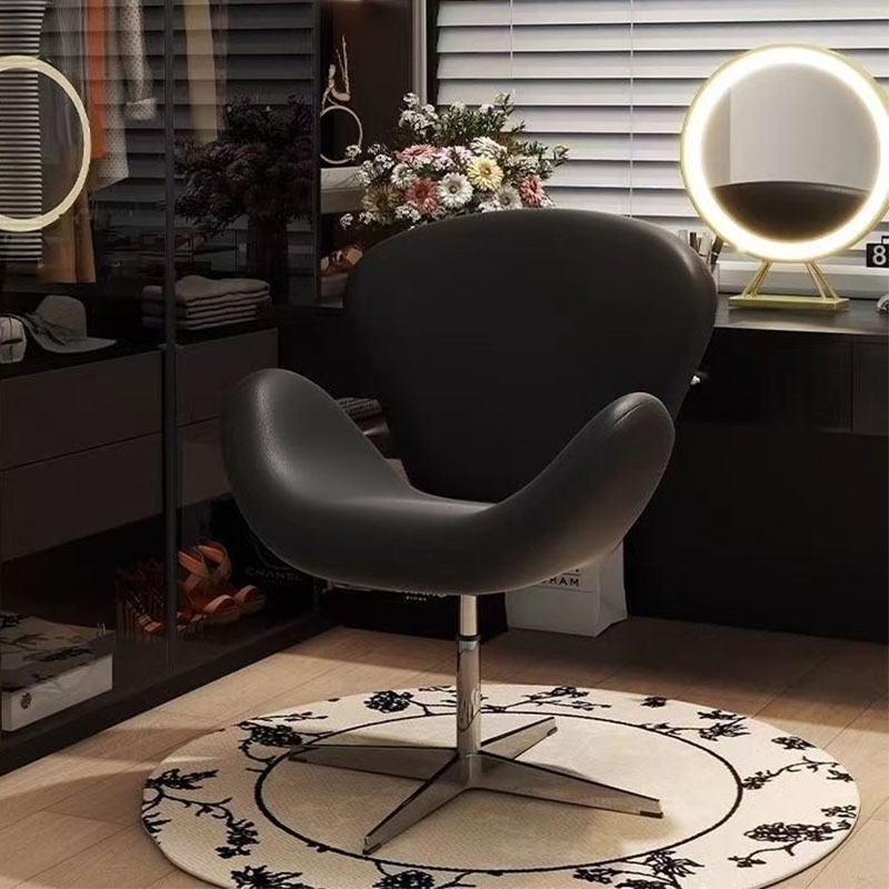 电脑椅舒服久坐美甲椅化妆椅主播椅轻奢高级天鹅椅单人转椅无扶手