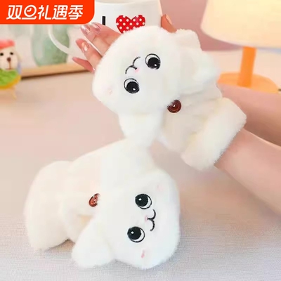 秋冬加绒猫咪手套|160人收藏