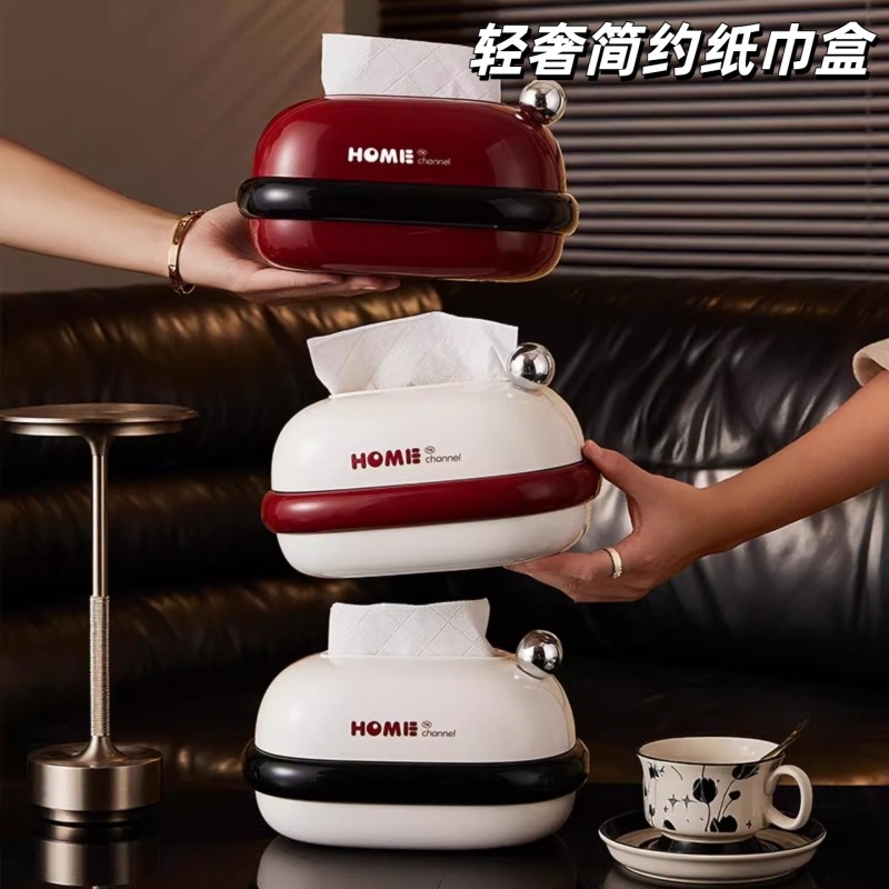 轻奢纸巾盒玄关艺术摆件茶几客厅餐巾纸盒卧室桌面创意简约抽纸盒