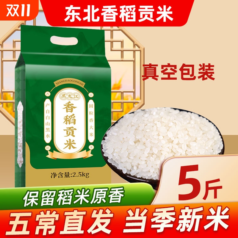 东北香稻大米新米5斤真空装