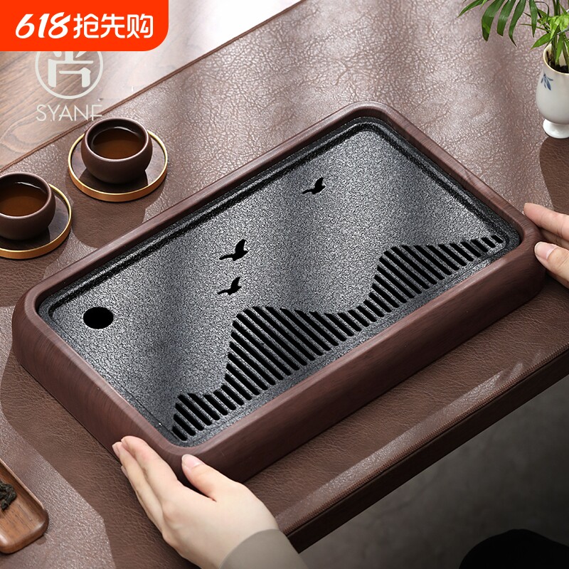 茶盘家用小型2025功夫茶具仿储水式干泡台新款沥水盘泡茶排水茶水