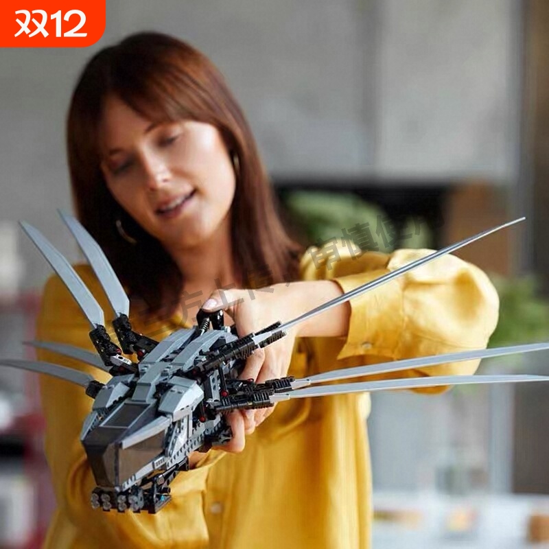 儿童飞行器玩具积木直升机沙丘男孩子拼装扑翼机皇家高难度15岁上