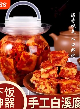 豆腐乳霉豆腐湖南特产香辣手工农家正宗白溪酱下饭菜毛豆腐坛装