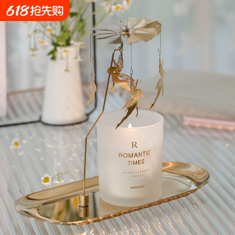 精油香薰蜡烛熏香安神助眠家用室内持久卧室浪漫无烟香氛杯礼物