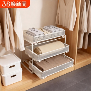 衣柜内抽屉包包收纳分隔板的置物架存放盒柜子里大容量镂空放置架