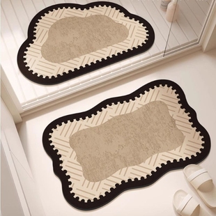 浴室地垫软硅藻泥家用厕所洗漱台防滑垫加厚地毯速干卫生间脚垫子