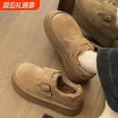 厚底秋冬勃肯棉鞋女加绒2025加厚新款ins百搭懒人一脚蹬保暖棉鞋
