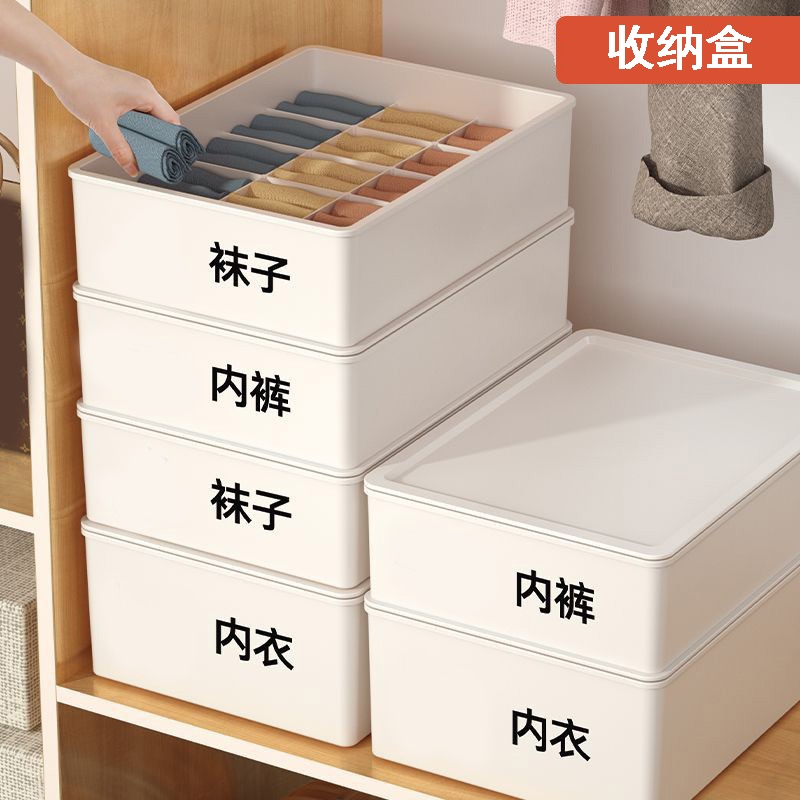 内衣收纳盒袜子学生宿舍神器分格收纳箱内裤收纳三合一分格隔衣柜