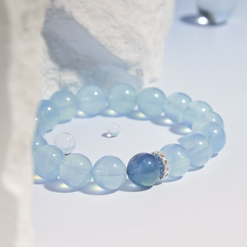 海蓝宝手链轻奢女款魔鬼蓝水晶