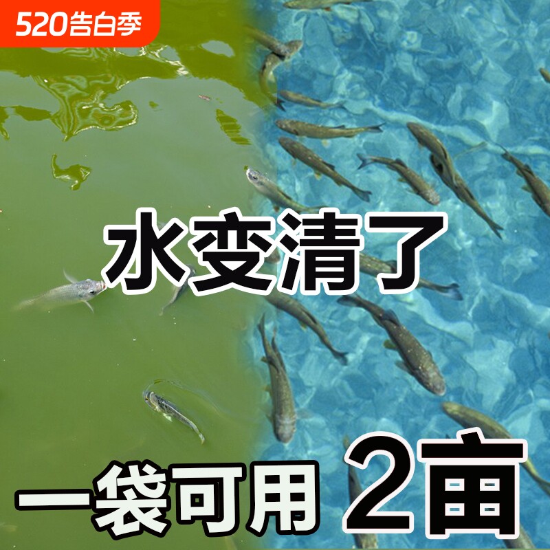 鱼塘除铁锈剂除绿藻水除藻浊清水质净化剂虾消毒杀菌S池塘养殖