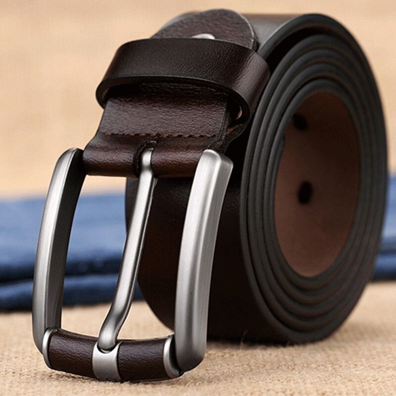 皮带男真皮针扣牛皮腰带年轻人韩版潮流休闲百搭加长裤带