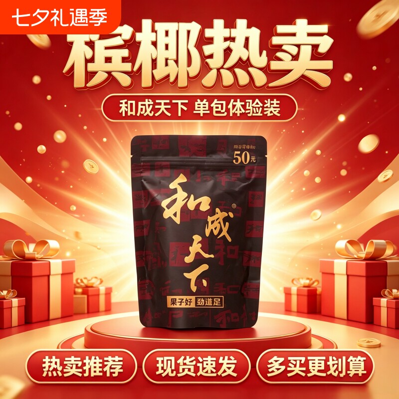和成天下槟榔包邮口味王海南青果50元装金石裸包内袋无红包