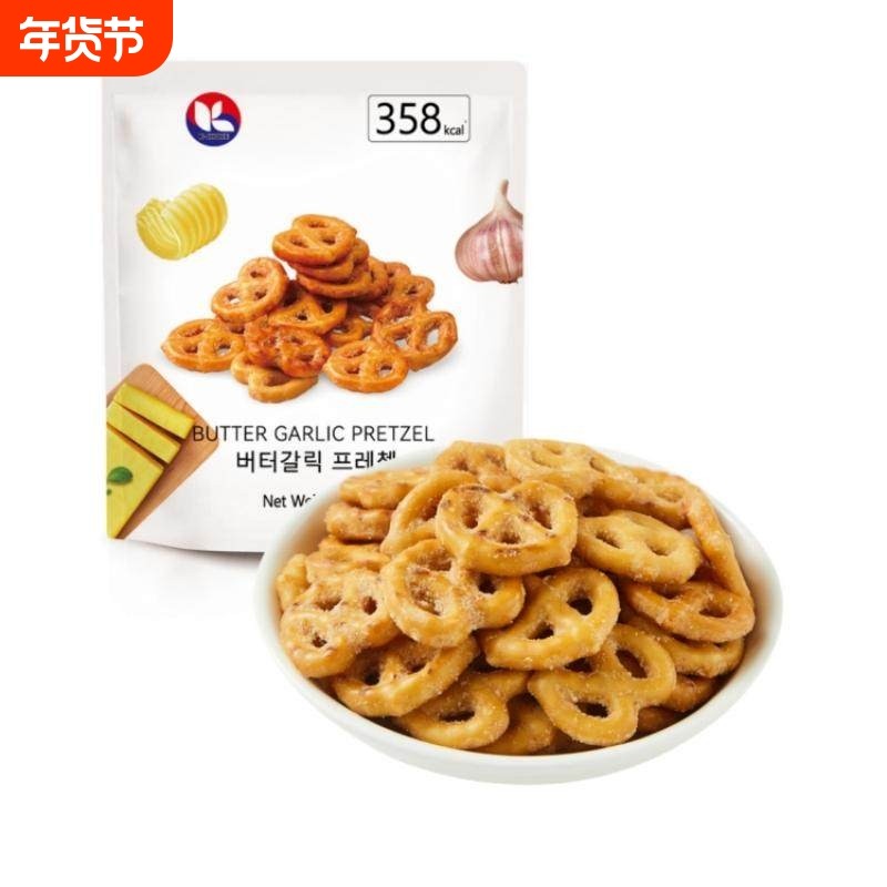 K-CHOICE碱水结型饼干蒜香黄油味美味醇香休闲追剧零食韩国进口,零食/坚果/特产,酥性饼干,淘宝优惠券,粉丝福利购,淘宝优惠卷