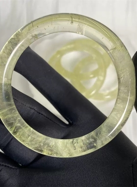 高冰黄水晶手镯东海水晶翡翠手镯