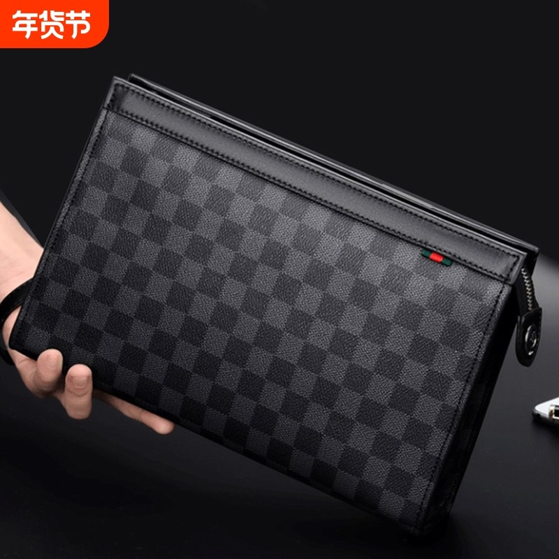 男士手包大容量商务休闲欧美时尚手拿包新款办公手机包钱包笔记本