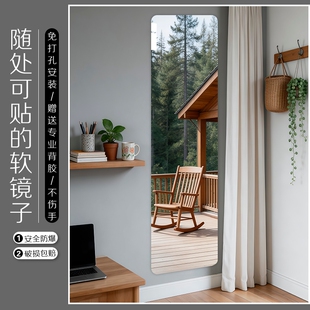 全身镜落地镜家用女生卧室穿衣镜衣帽架一体可旋转移动大试衣镜子