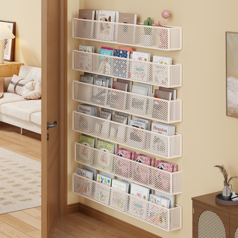 壁挂式门后夹缝置物架书架超薄