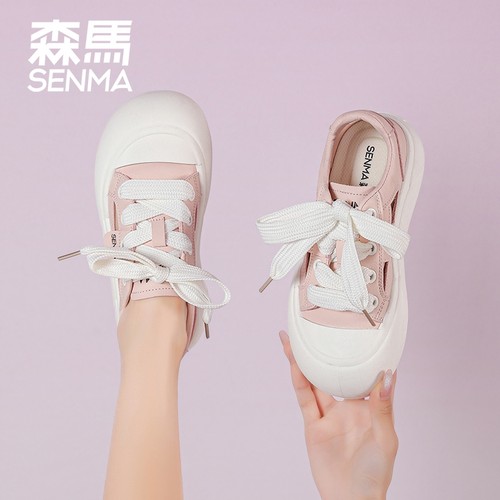 SENMA/森马森马轻便百搭丑萌真皮厚底透气运动