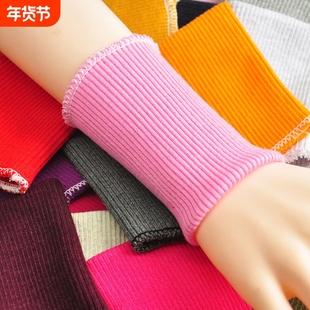 纯棉无缝羽绒服螺纹袖口布料厚棉衣卫衣成人儿童通用成品裤脚罗口