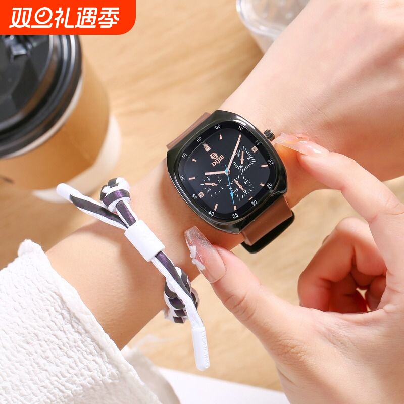 同款手表男小众2024新款女生轻奢高级感女式简约休闲腕表石英方形