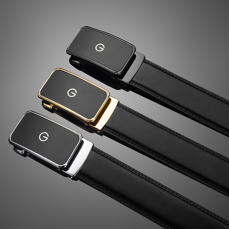 跨境热卖皮带男士腰带牛皮皮带可加定logo简约休闲商务男式裤腰带