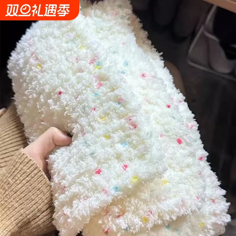 围巾手工diy毛线编织神器珊瑚绒冬季手混线围脖材料包自制送女生