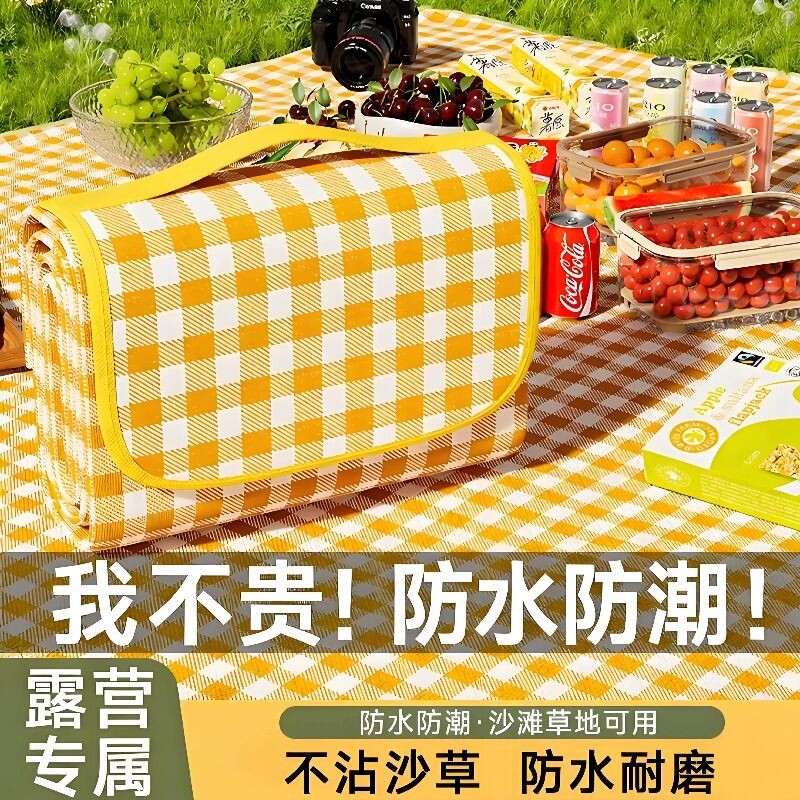 野餐垫防潮垫加厚户外野炊野营沙滩帐篷地垫春游坐垫防水草坪垫子