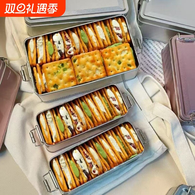 台湾！香葱牛轧糖夹心饼干/抹茶味牛扎网红小吃休闲零食牛轧饼