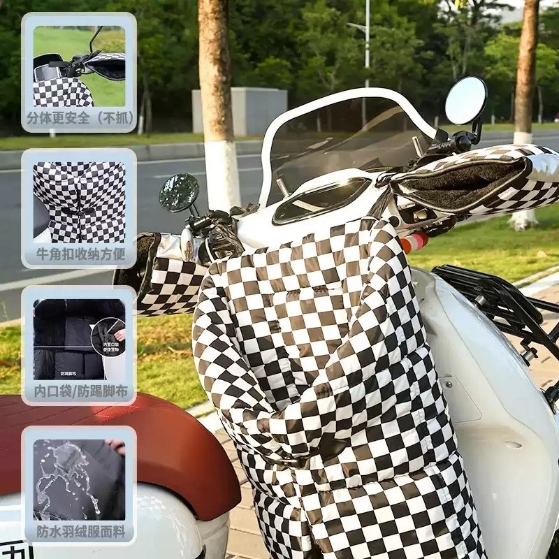 标致姜戈150冬季摩托车挡风被踏板专用防水加厚分体护膝防风罩
