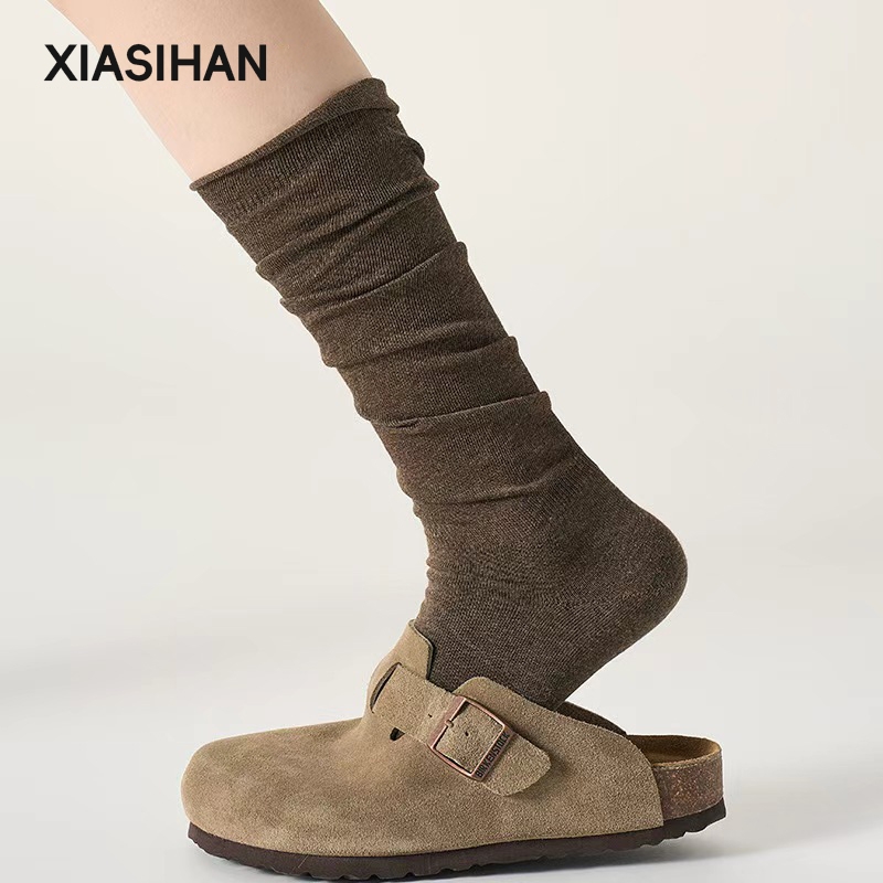 秋冬美拉德无骨显瘦小腿堆堆袜