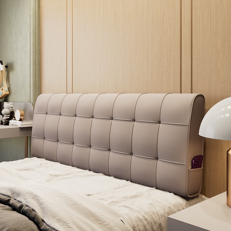 床头软包靠背靠垫2023新款靠枕床榻榻米床上靠背垫自粘套罩大卧室