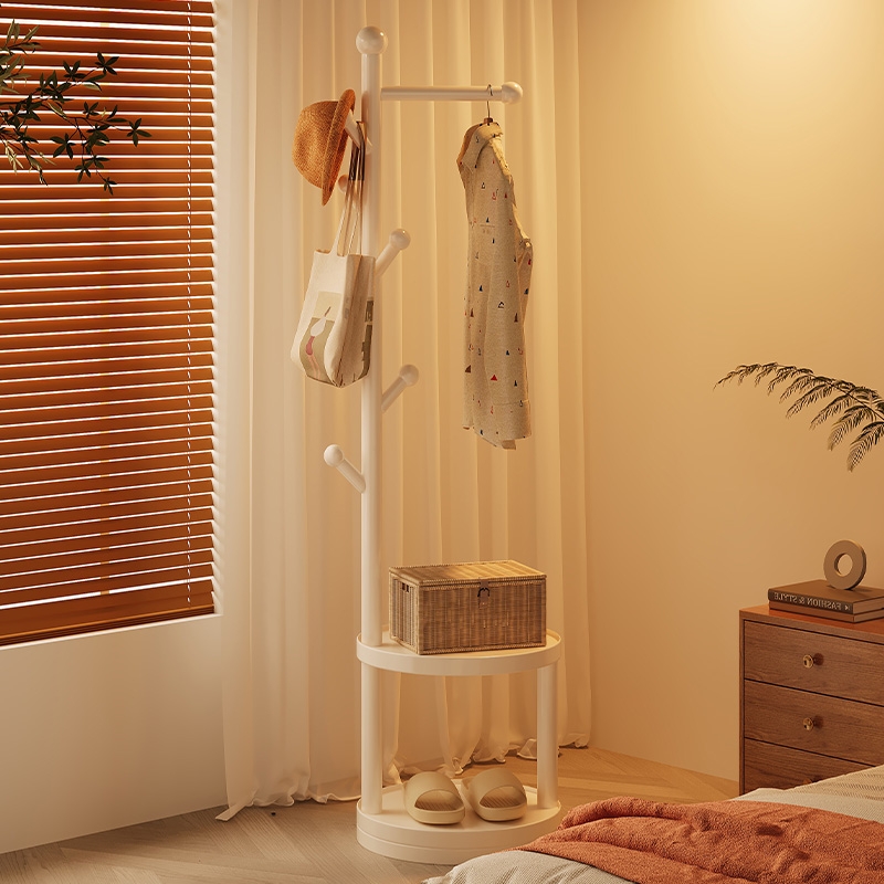 实木旋转衣帽架落地衣架卧室家用