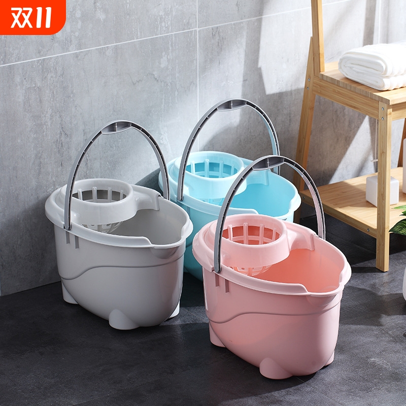 家用塑料拖把桶海绵拖桶老式拖桶客厅卫生清洁桶挤水单桶洗拖把桶