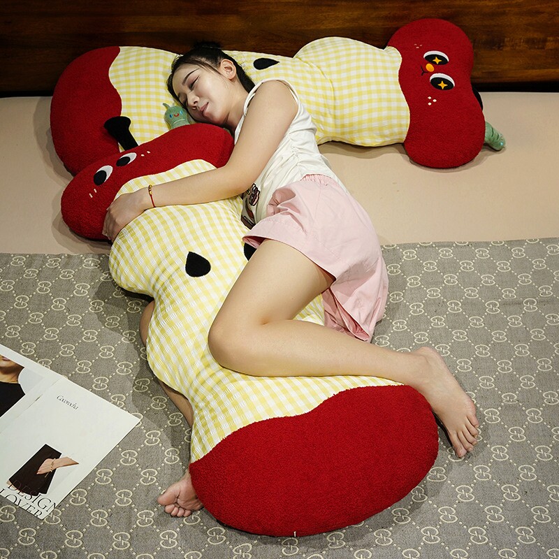 苹果玩偶睡觉长条抱枕专用毛绒玩具生日礼物抱睡公仔娃娃可拆洗