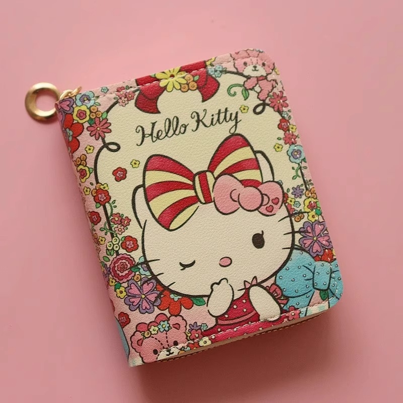凯蒂猫钱夹拉链款keiti猫零钱包中学生硬币包小钱包哈喽kitt