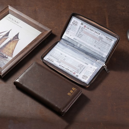 存单收纳本定期夹银行存款单高档收纳册票据存折汇票保护套记账本2025年新款可放大容量