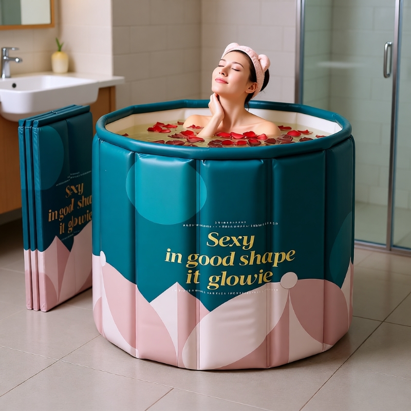 泡澡桶大人折叠洗澡桶泡浴桶儿童可坐浴盆游泳桶成人浴缸全身浴桶