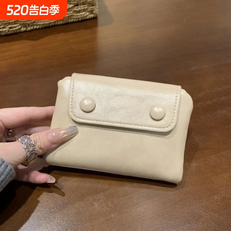 复古钱皮质包卡包一体证件包卡夹零钱包钱包女款卡包证件收纳包