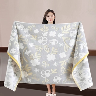 浴巾2025新款 男女全棉洗澡家用吸水柔软不掉毛大尺寸加厚毛巾通用