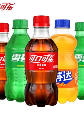 可口可乐芬达雪碧300ml小瓶装碳酸饮料汽泡渴夏季整箱批汽水经典