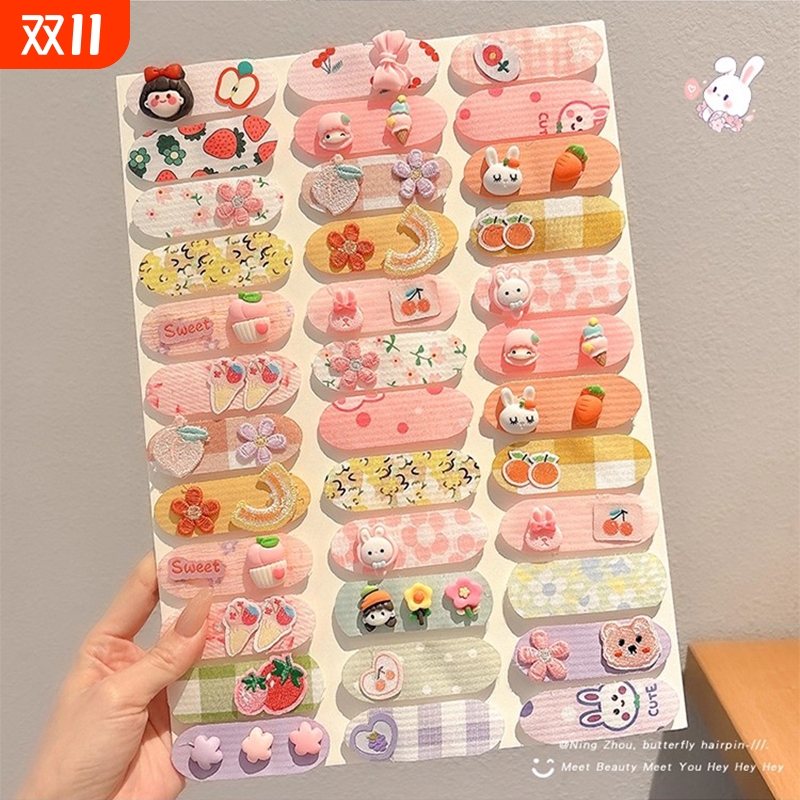 刘海贴魔法贴发夹不伤发后脑勺碎发整理神器女儿童宝宝魔术贴发饰