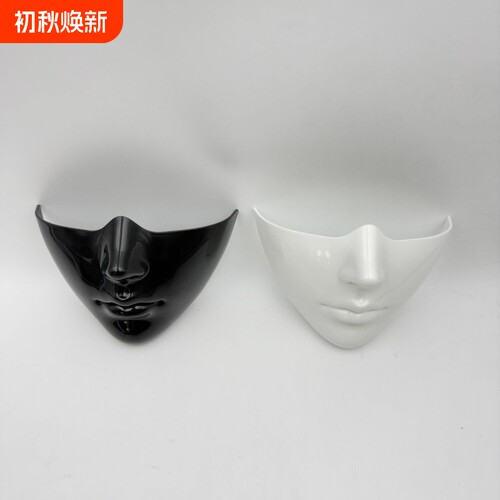 半脸面具完美脸型仿生cosplay万圣节赛博朋克机械科技感fakeface