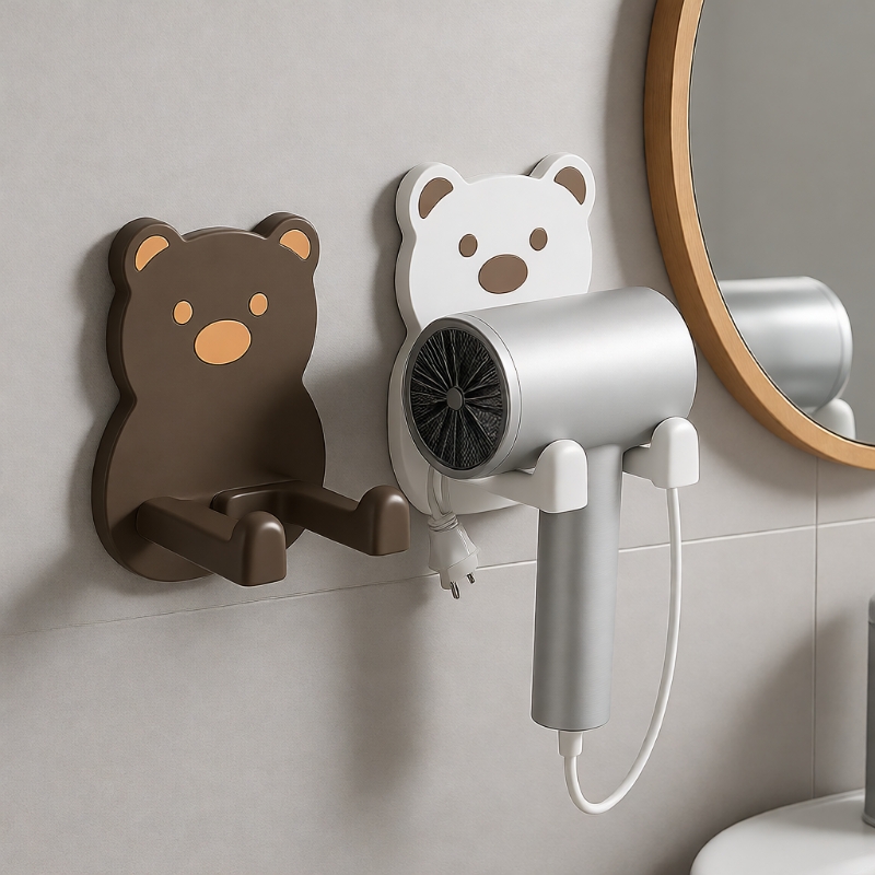 吹风机置物架免打孔卫生间壁挂式电吹风支架挂架浴室风筒收纳神器