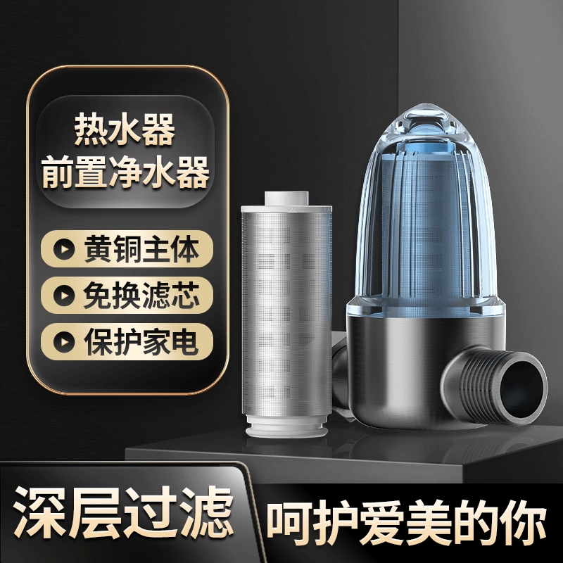 热水器前置过滤器花洒进水口家用免换滤芯洗衣机自来水阻垢净水器
