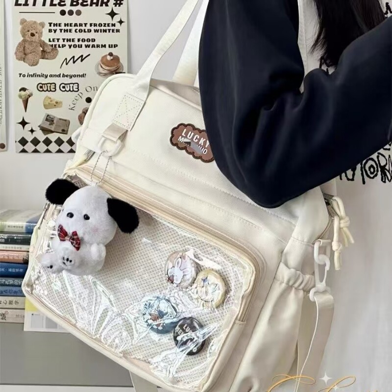 PARKDANCE吧唧扎板痛包二次元谷子包大容量单肩包斜挎包学生双肩