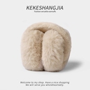 毛绒耳罩冬女时尚 保暖耳包护耳朵耳捂子可折叠学生防冻耳罩套 冬季