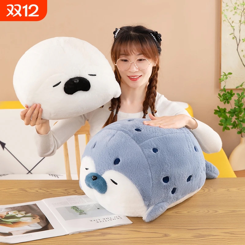 趴姿睡觉抱枕靠枕海豚海獭可爱具公仔睡觉抱枕靠枕生日送礼新款